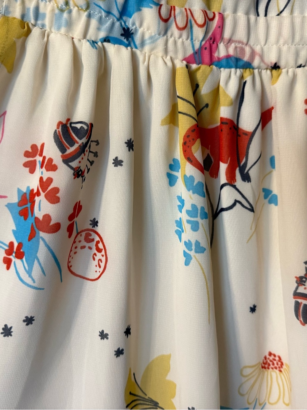 Modcloth Cream Dinosaur Midi Dress NWT size 1x. Pockets! - Picture 6 of 7